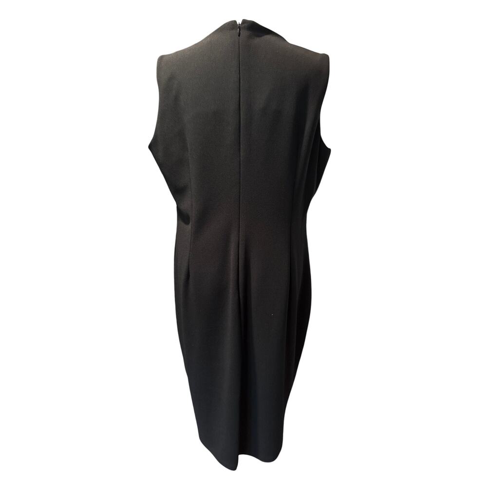 Calvin Klein Black Silver Studded Fitted Dress 16 - Picture 4 of 6